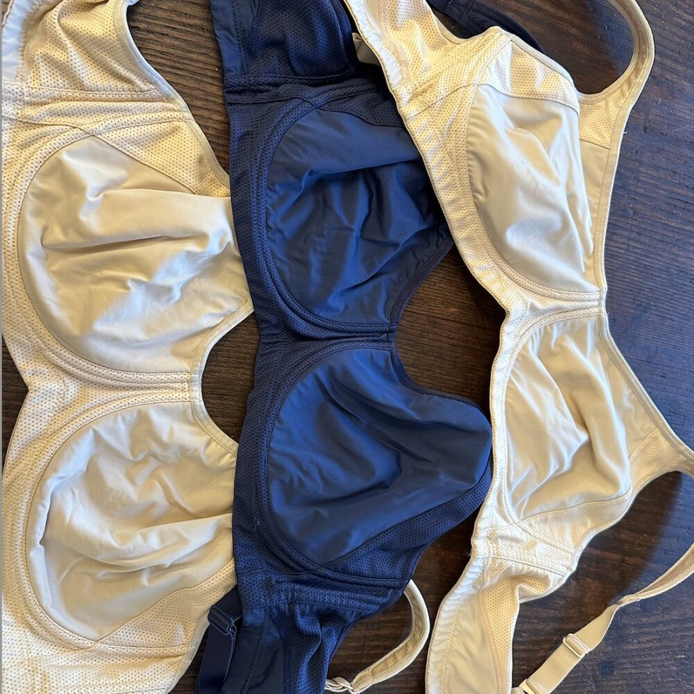 Lot of 3 - Title Nine bras, 36D, minimizer,  underwire bra